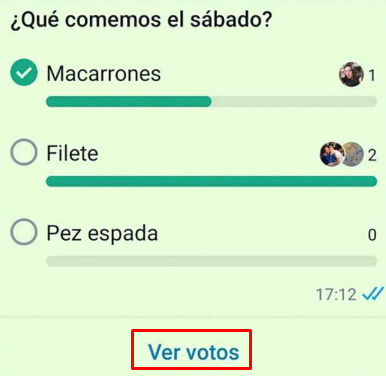ver votos de votaciones en whatsapp